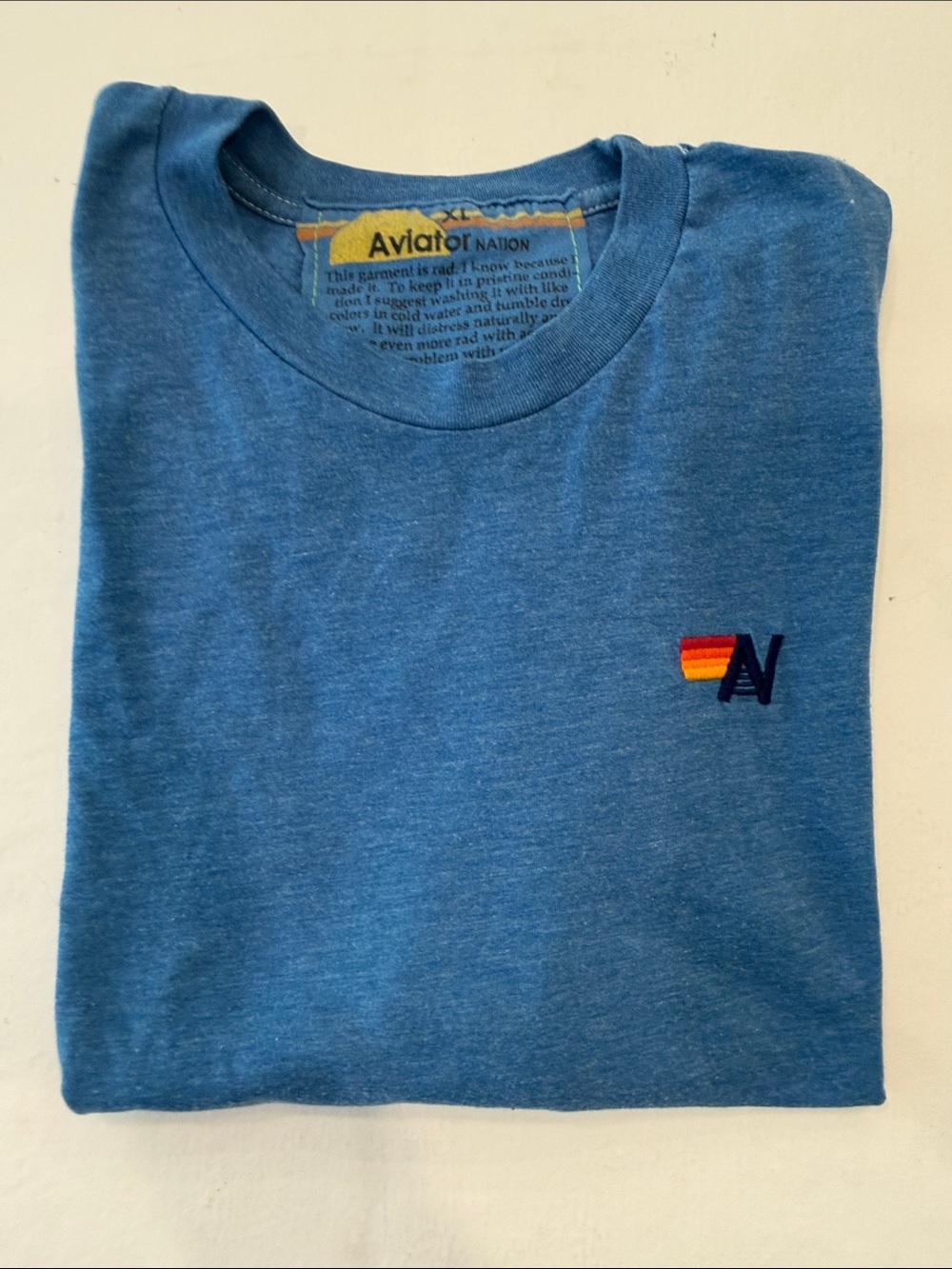 Aviator Nation Women’s Blue Crewneck T-Shirt size XL